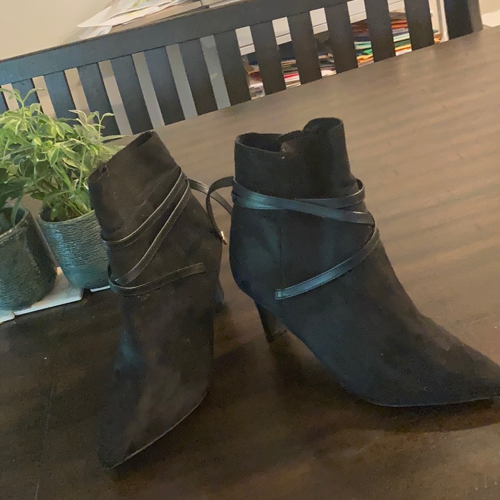 Black high heel boots